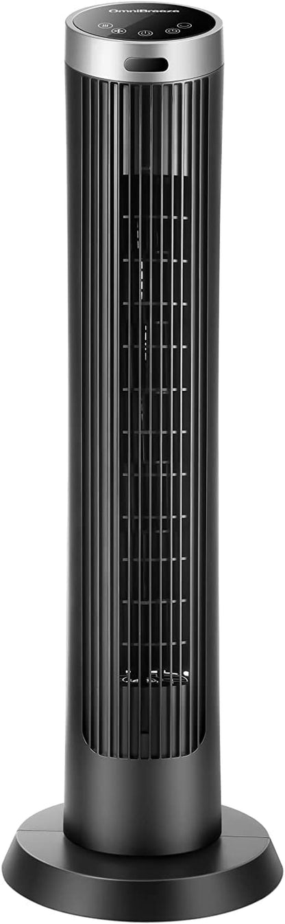 Digital Electric Tower Fan with Remote Control and LED Display - Bladeless Floor Fan for Cooling and Quiet Operation, Ideal for Indoor Use in Living Room or Bedroom (36 Inch)