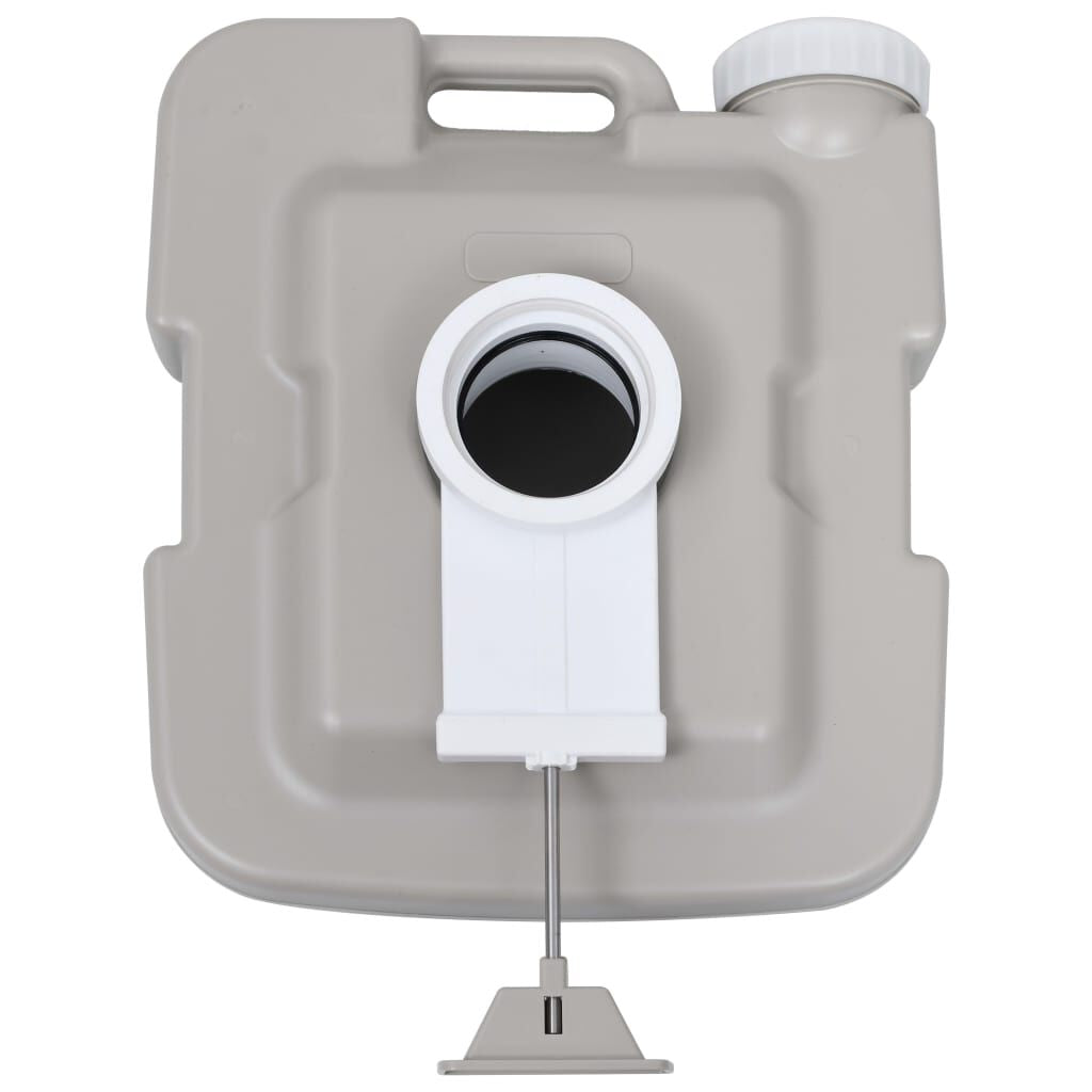 Compact Gray Camping Toilet with 2.6+2.6 Gallon Capacity