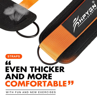 Padded Ankle Straps for Cable Machine Exercises - Ideal for Glute Workouts, Leg Extensions, and Booty Hip Abductors - Adjustable Comfort Ankle Cuff for Optimal Gym Performance