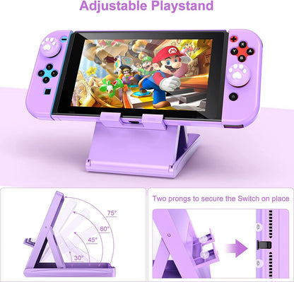  15-in-1 Switch Accessories Bundle - Compatible with Switch (NOT Oled/Lite) with Switch Carrying Case, Adjustable Stand, Protective Case for Switch Console & Joy-Con