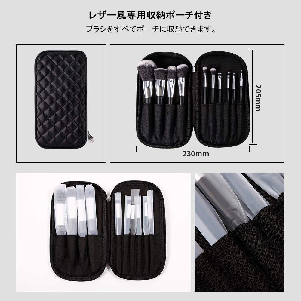 10-Piece Travel Makeup Brush Set with Case - Premium Synthetic Kabuki Brushes for Women - Ideal Gift