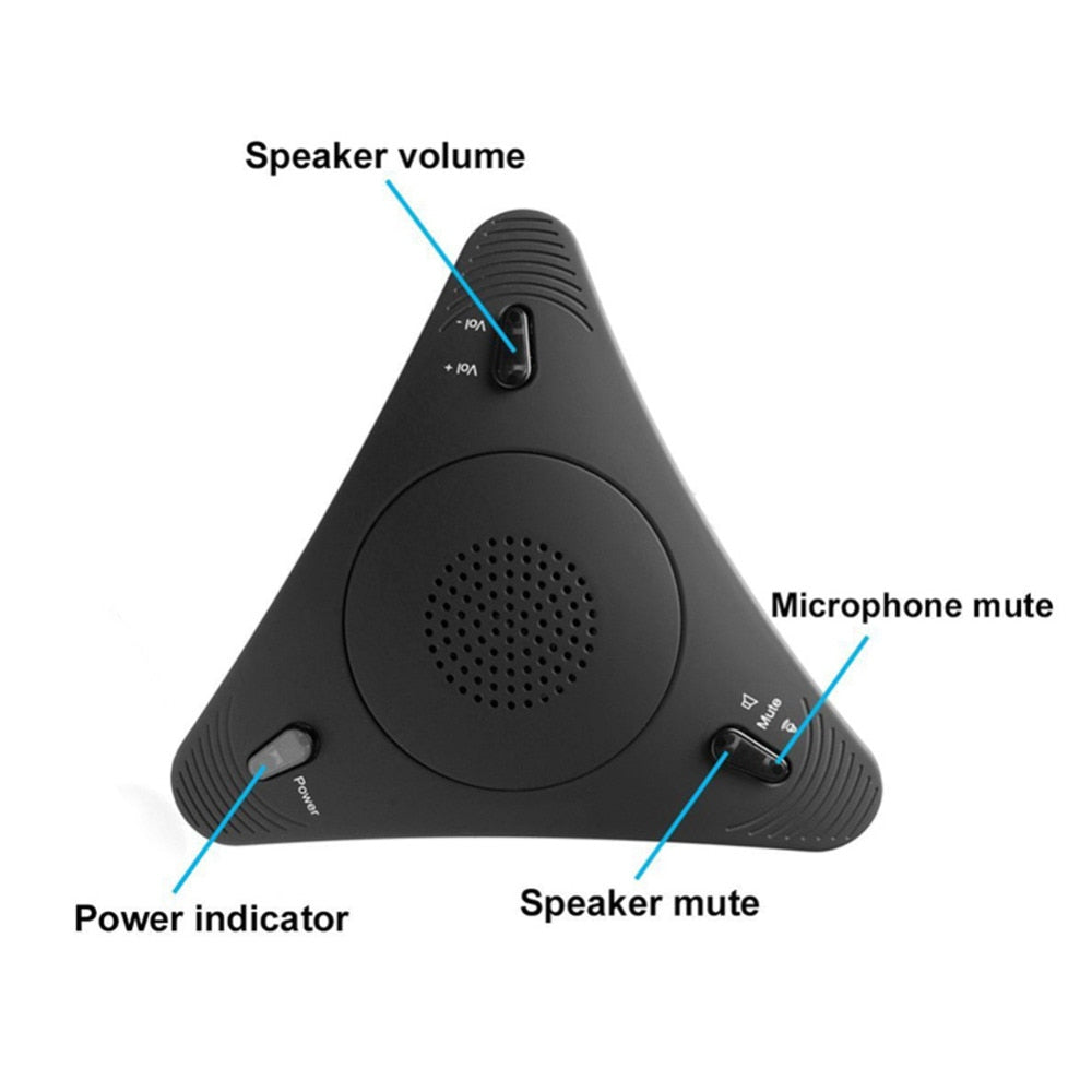  Omnidirectional USB Video Conference Microphone with Echo Canceller