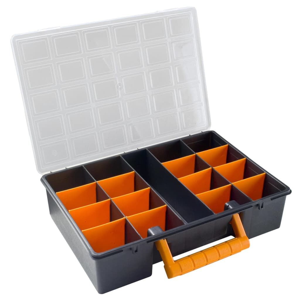 Assortment Boxes 2 Pcs with Removable Dividers 14.2"X9.8"X3.3" PP
