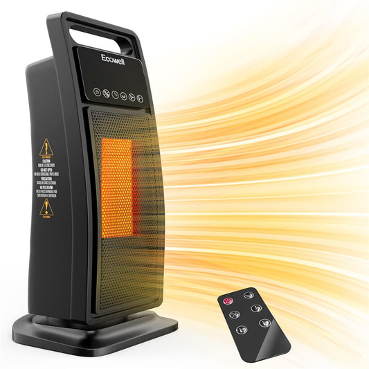 21-Inch Tower Heater with Remote Control - 2000W Ceramic Portable Heater 