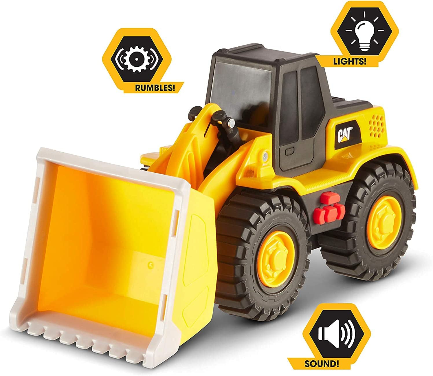 CAT(R) Construction Tough Machines Toy Wheel Loader: Enhancing Play Experience with Lights & Sounds, Yellow