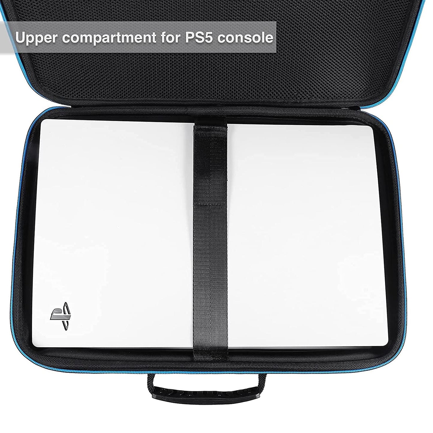 Durable Carrying Case for PS5, Portable Protective Travel Bag for Playstation 5 Console, Dualsense Controllers, Base, and Accessories