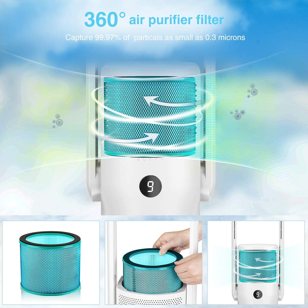 High-Quality H13 HEPA Replacement Filter with Medical Coating for R21/R020 Purifying Fan
