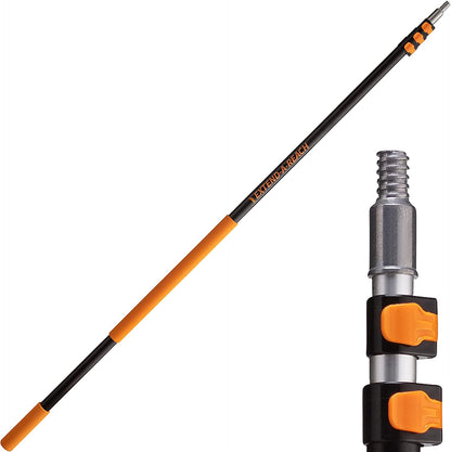 Versatile and Durable Telescopic Extension Pole - 7-30 Ft Length, Universal Metal Tip for Various Applications for Painting, Dusting, Window Cleaning