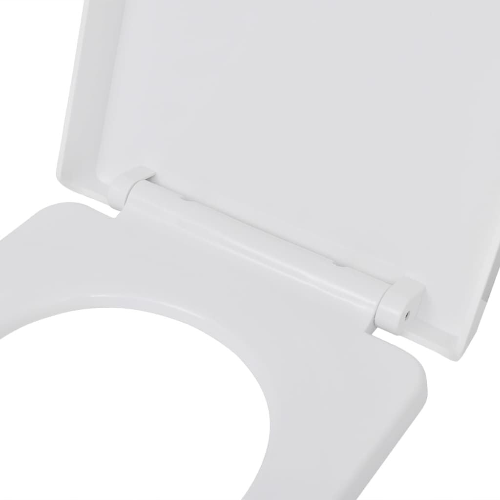 Soft-Close Toilet Seat with Quick-Release Design White Square