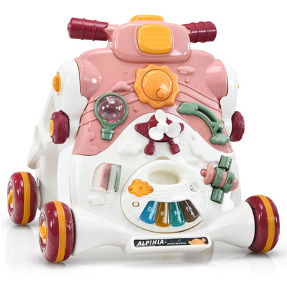 Multi-Functional Baby Sit-To-Stand Walker with Musical and Illuminating Features