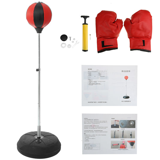 Professional title: "Adjustable Speed Ball Bag for Boxing Training (47.24-59.05 Inch) with Gloves"