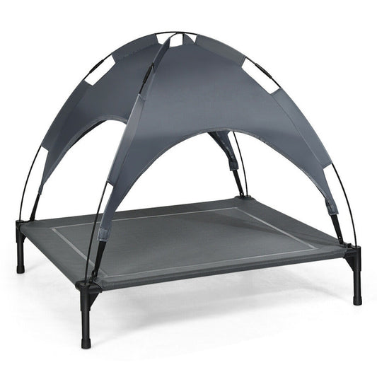 Portable Outdoor Pet Bed with Detachable Canopy Shade