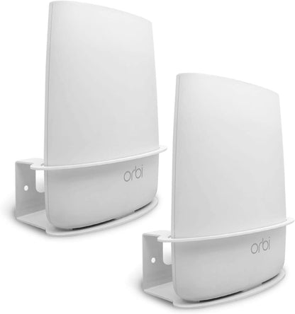 2 Pack Wall Mount Holder - Compatible Wall Bracket for Netgear Orbi, Sturdy Metal Stand Holder for Orbi Wifi Router Models RBS40, RBK40, RBS50, RBK50, AC2200, AC3000