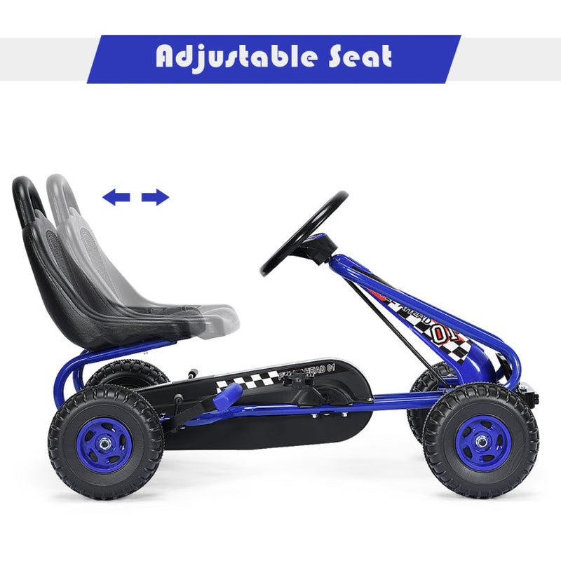 Adjustable Seat Pedal Powered 4 Wheel Ride-On Car