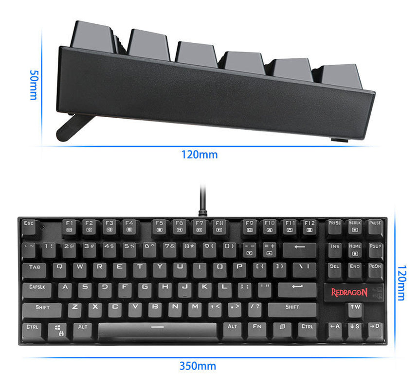 Monochrome Luminous Wired Mechanical E-Sports Keyboard with Green Axis