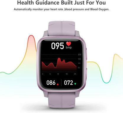 Smart Fitness Tracker with Advanced Health Monitoring Features, Sleep Tracking, Step Counting, and Waterproof Design for Android and iOS - Suitable for Women and Men