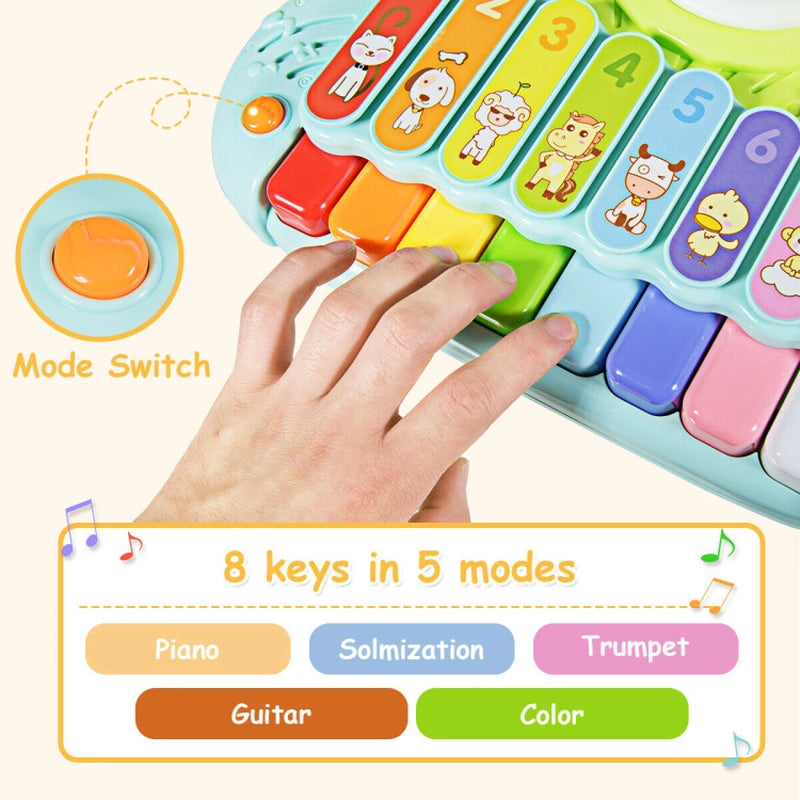 Multifunctional Electronic Music Instrument: Piano, Xylophone, and Drum Set Combination